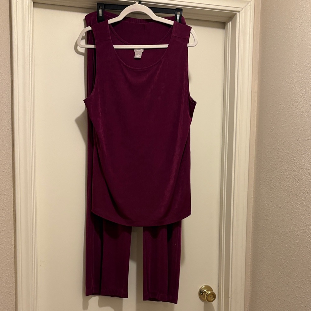 Chico's Rich Burgundy Pantsuit